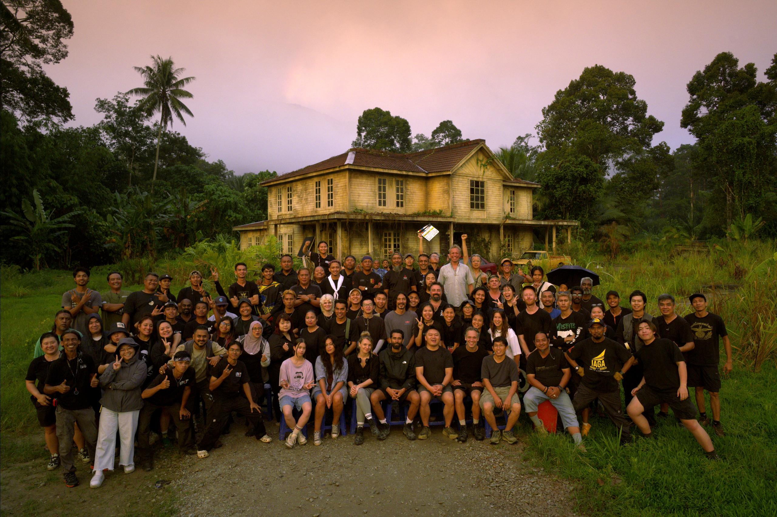 Film and production crew on location